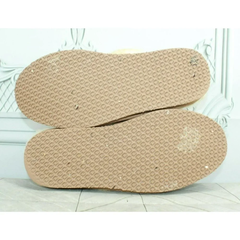 LL Bean Brown Suede Slip On Shearling Lined Clogs Slippers Size 9 M - Picture 10 of 10